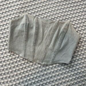Rehab Lab Denim Corset Top